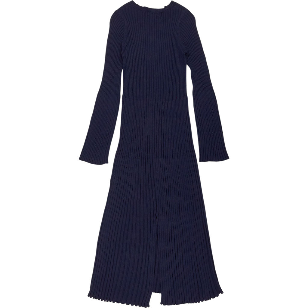 Hush Navy Penny Crew Neck Ribbed Dress