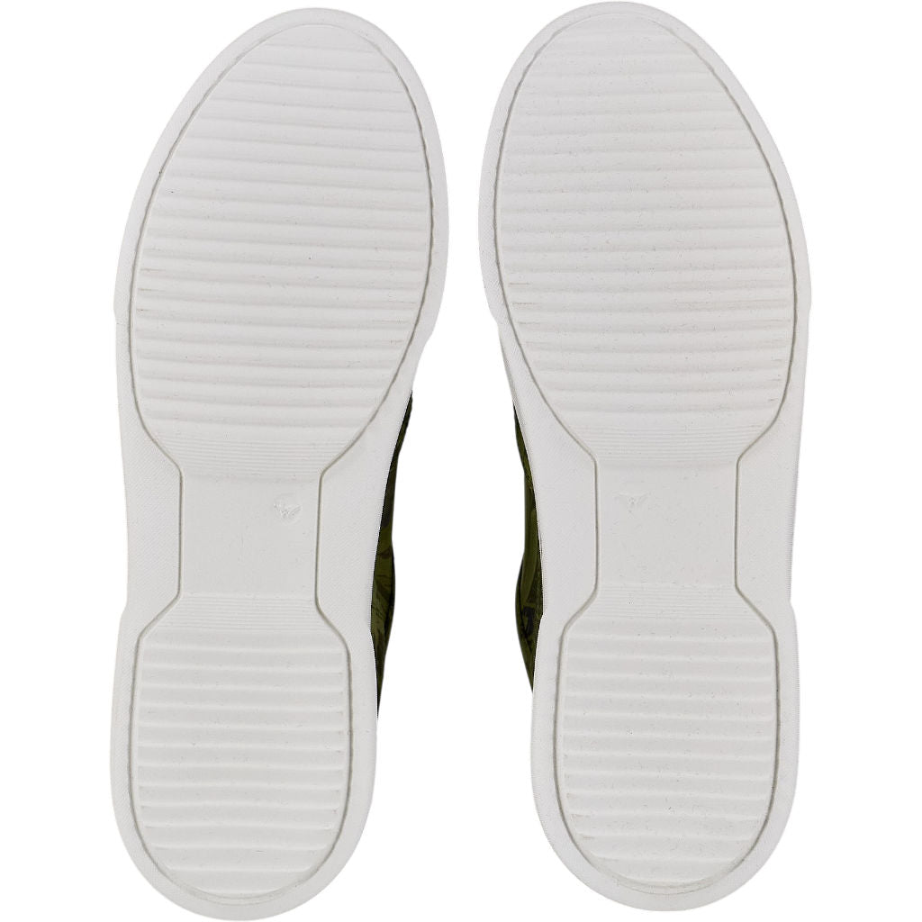 By Walid Green Raw Silk Trainers
