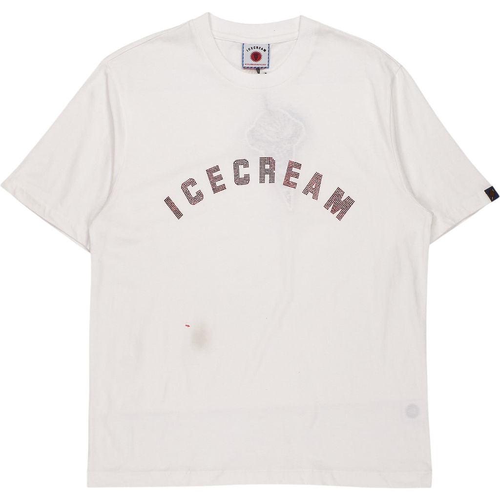 Icecream White Rhinestone Logo T-Shirt
