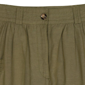 WYSE Khaki Midi Skirt