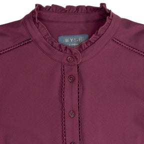 Wyse Purple Button-Up Blouse