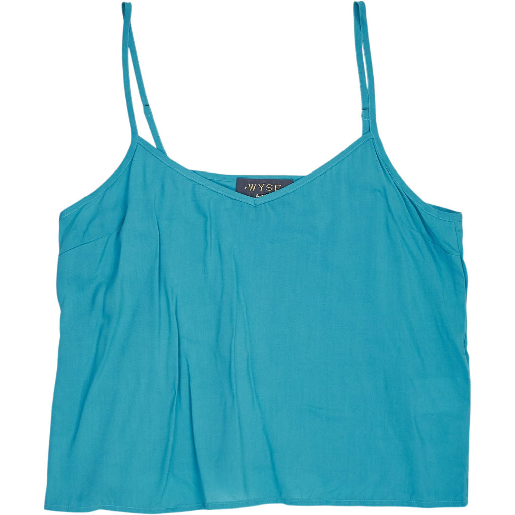 WYSE Blue Viscose Strappy Top