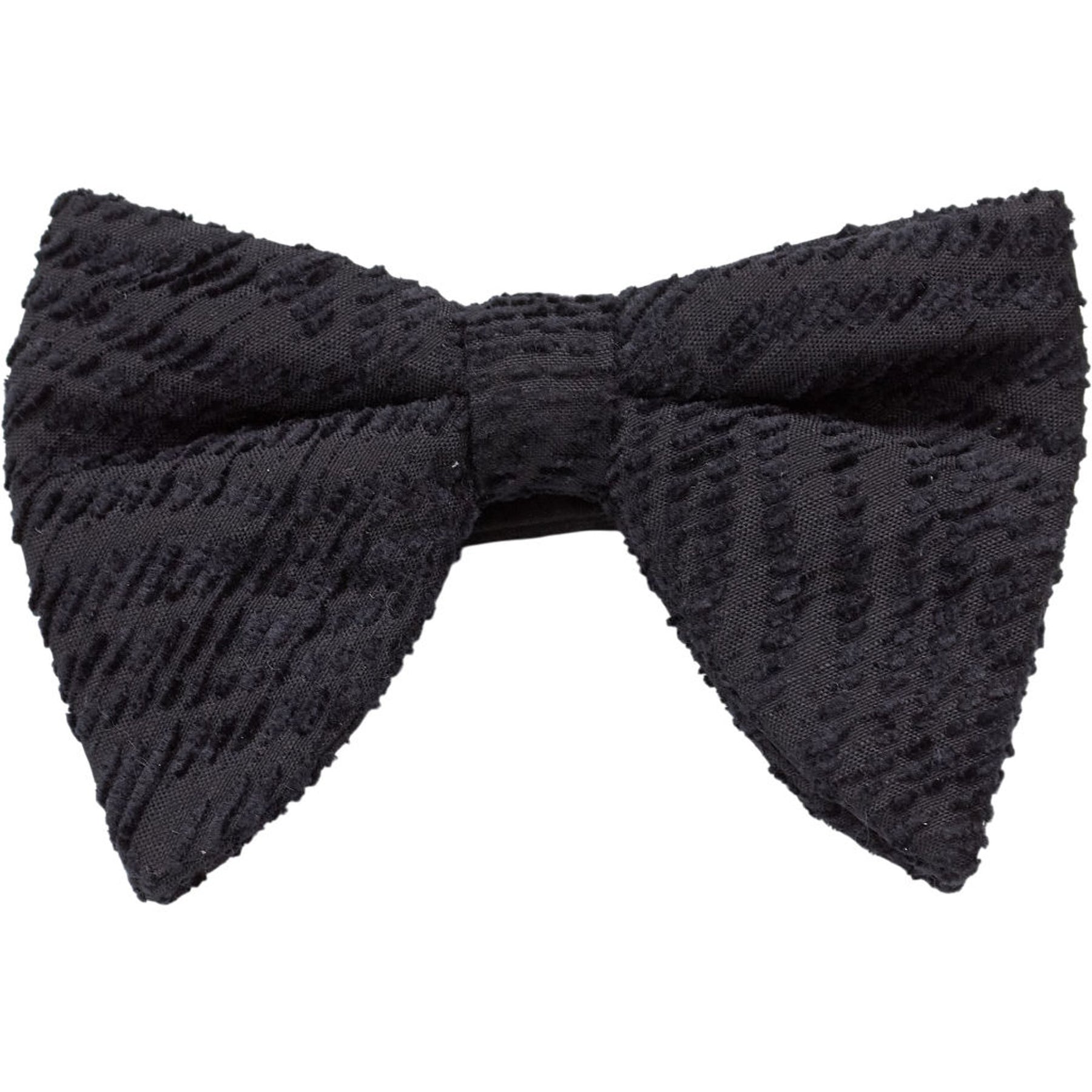 Moss Black Textured Bow Tie