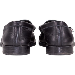 Dear Frances Black Loafers Gold Detail