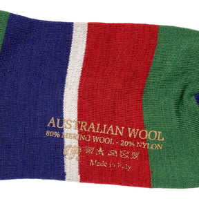 Drake's Multicolour Merino Wool Striped Socks