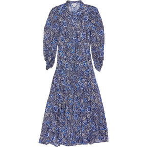 Ghost Blue Floral Midi Dress