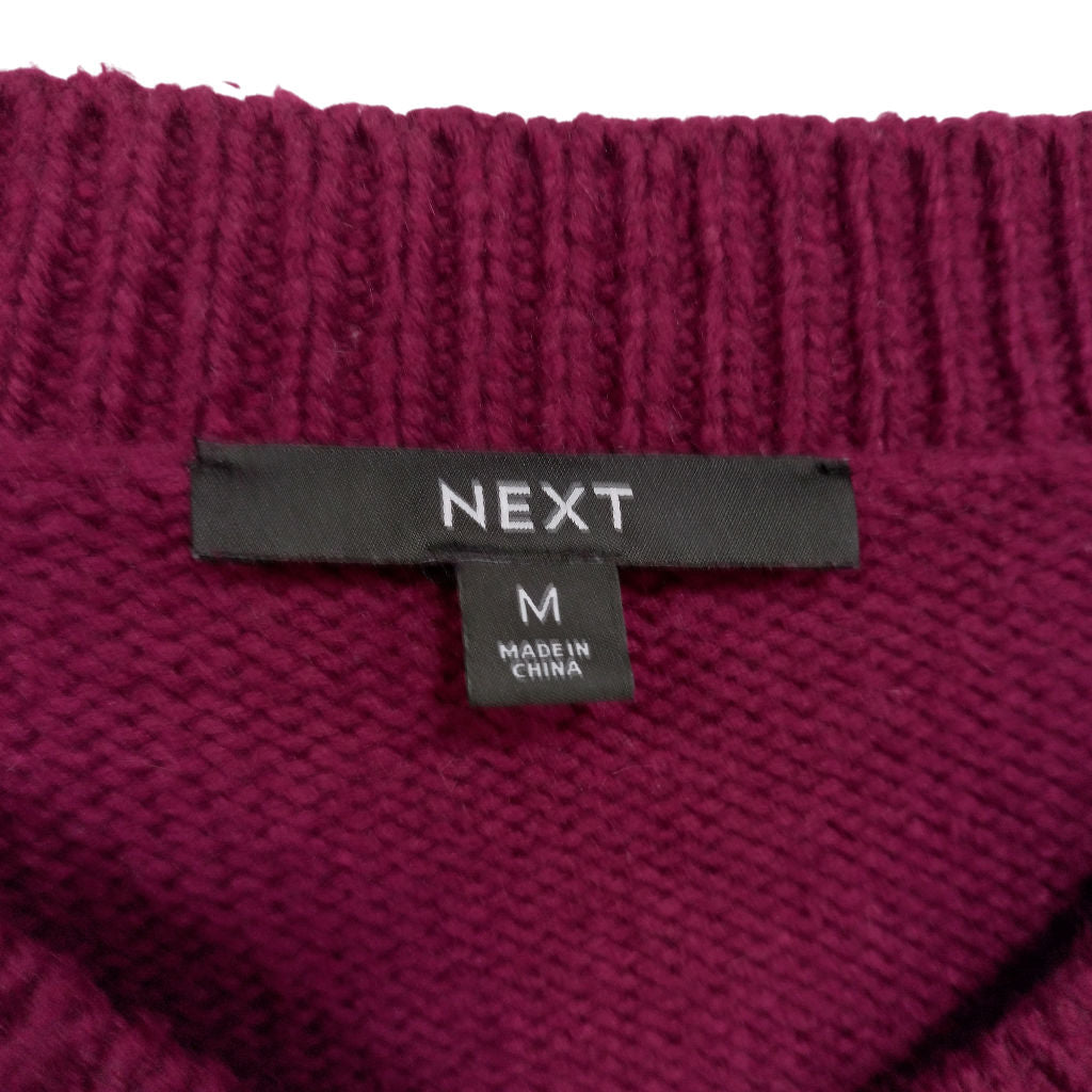 Next Purple V-Neck Knit Jumper