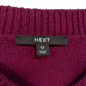 Next Purple V-Neck Knit Jumper