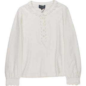 Wyse Ivory Anisa Long Sleeve Top