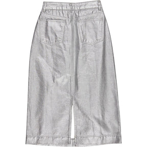 Wyse Silver Eden Midi Skirt