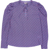 Hush Blue Leafy Floral Mirabel Top