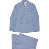 Moss Blue Slim Fit Suit Double Breasted