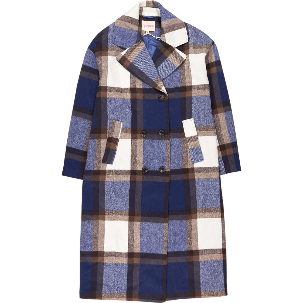 Omnes Blue Check Tina Coat