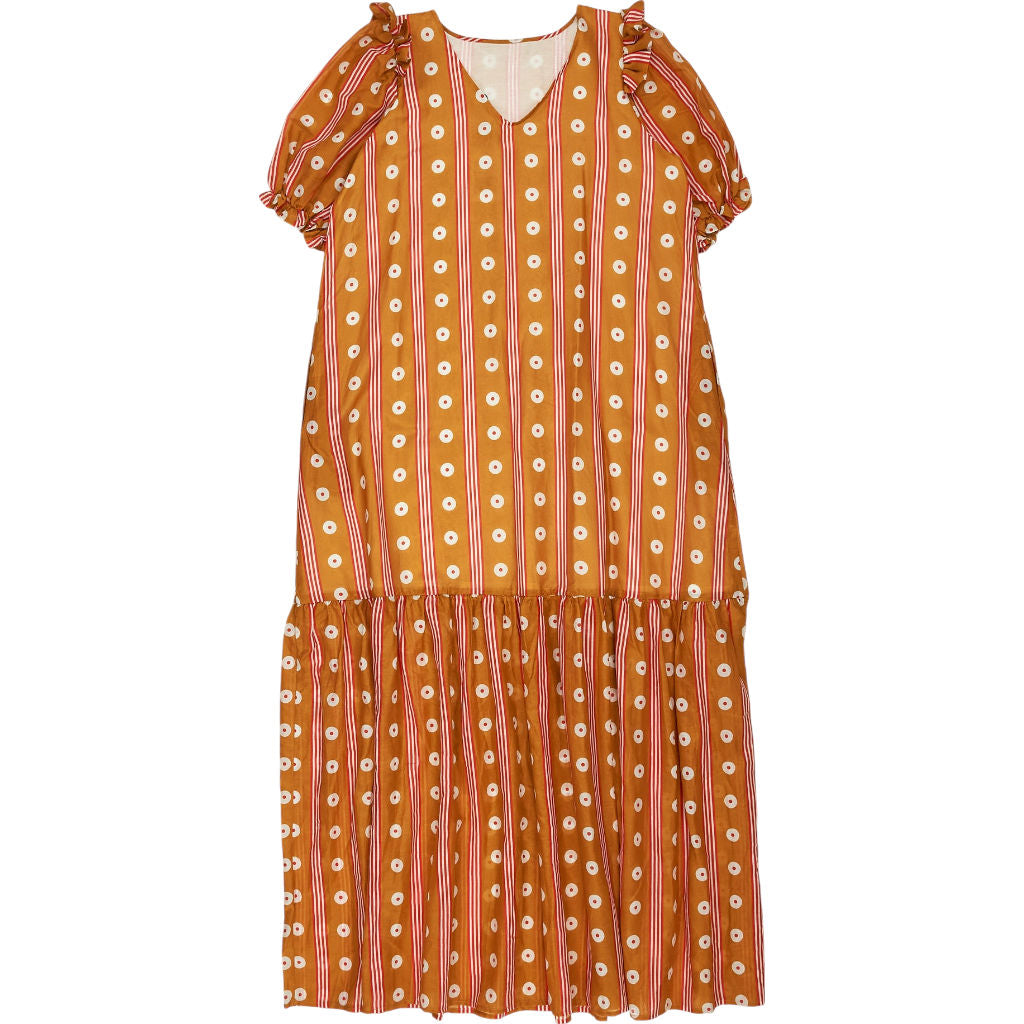 Lisou Brown Riley Print Silk Dress Size