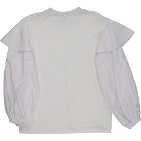 Mother of Pearl White Ruffle Sleeve Top Medium