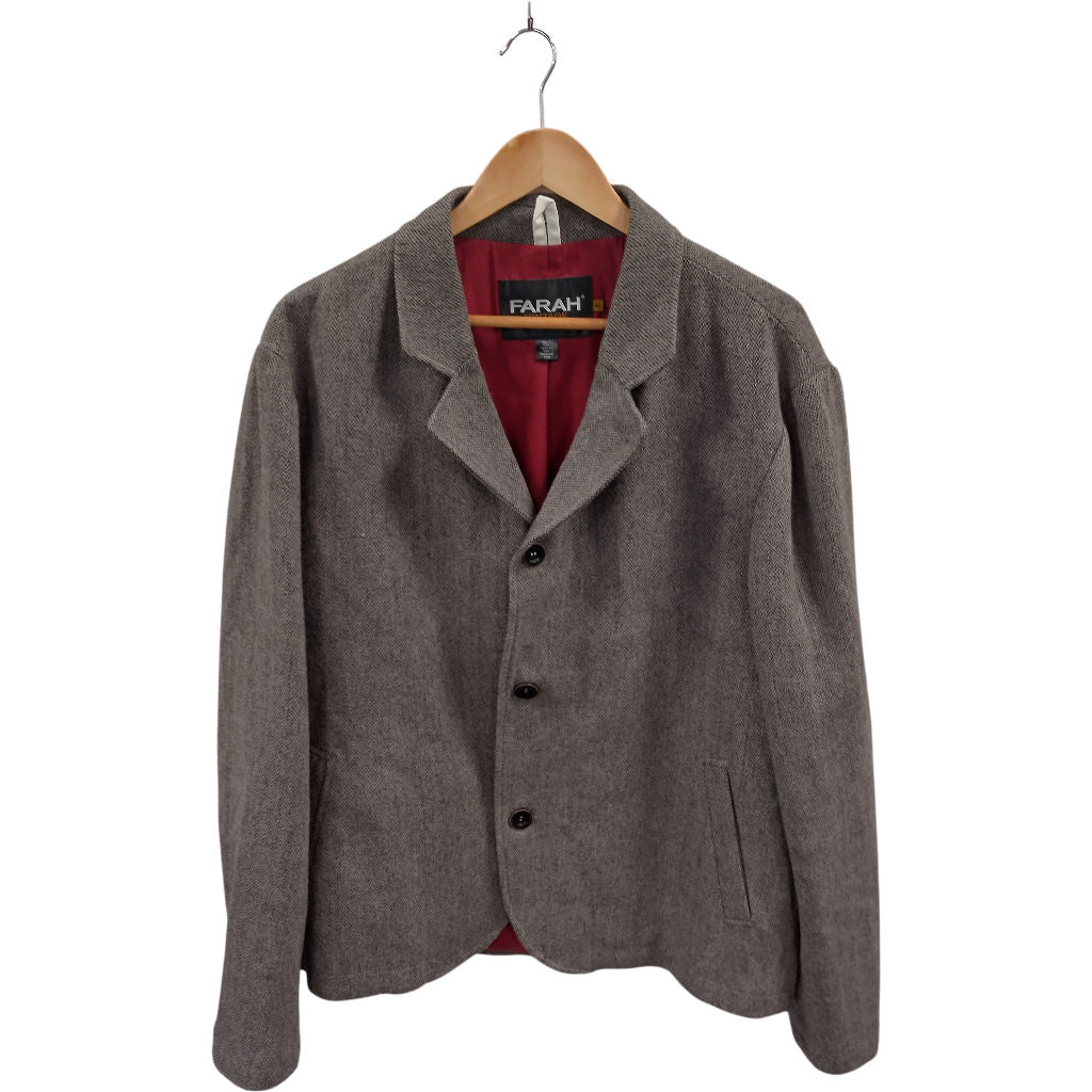 Farah Grey Wool Blend Jacket