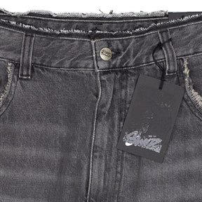 Pull & Bear Grey Super Baggy Denim Shorts