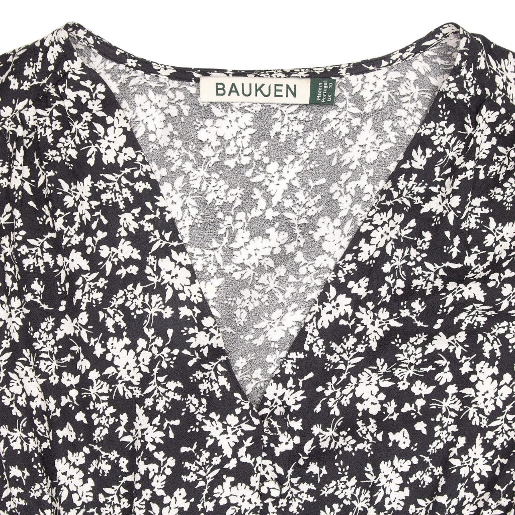 Baukjen Black Floral Midi Dress