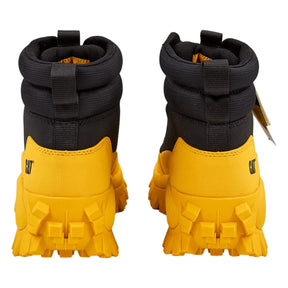 CAT Black Yellow Ankle Boots