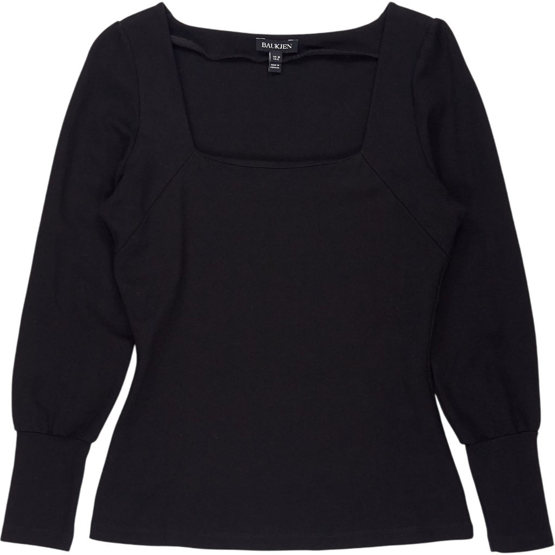 Baukjen Black Square Neck Top