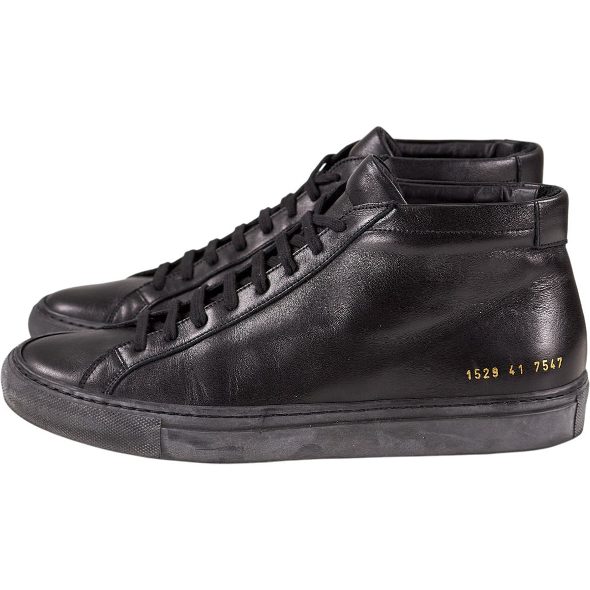 Common Projects Black Original Achilles Mid Trainers