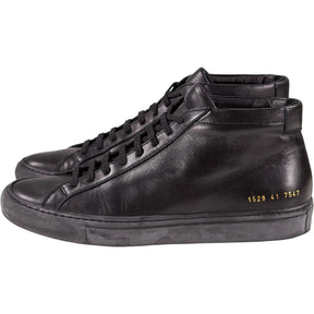 Common Projects Black Original Achilles Mid Trainers