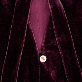 Wyse Deep Fig Burgundy Silk Velvet Paulina Dress