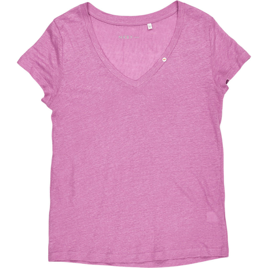 NRBY Pink Linen T-Shirt