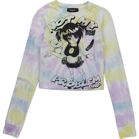 NGOrder Tie Dye Graphic Long Sleeve Top