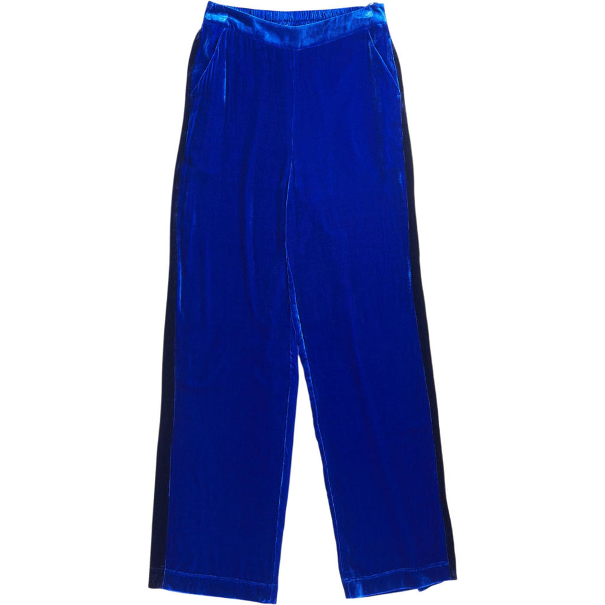 NRBY Blue Silk Blend Trousers
