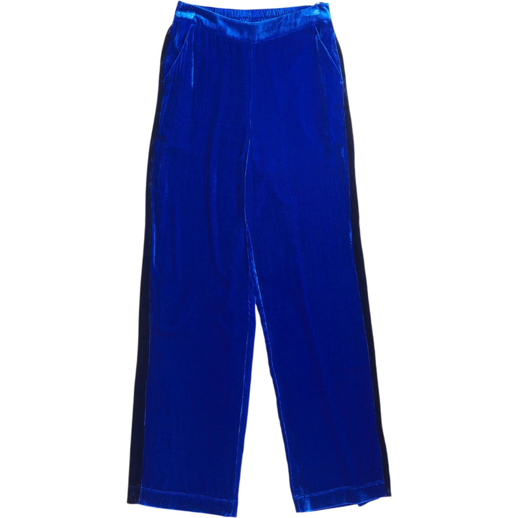 NRBY Blue Silk Blend Trousers