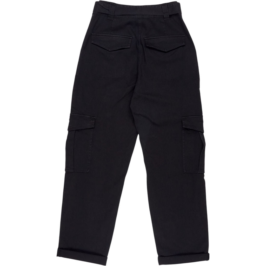 Hush Black High Waist Belted Cargo Trousers