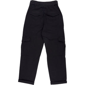 Hush Black High Waist Belted Cargo Trousers