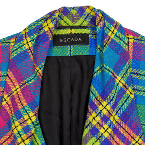 Escada Multicolour Plaid Wool Jacket