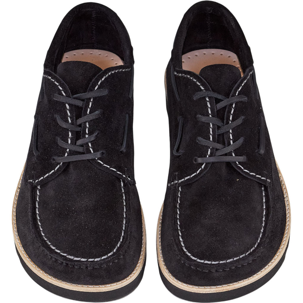 Universal Works Black Suede Oliver Shoe