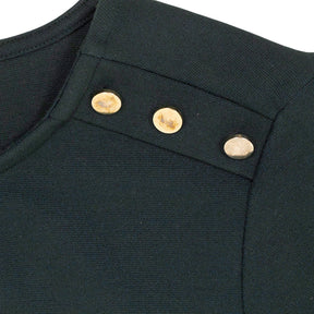 Isabella Oliver Green Button Detailed Tunic Top