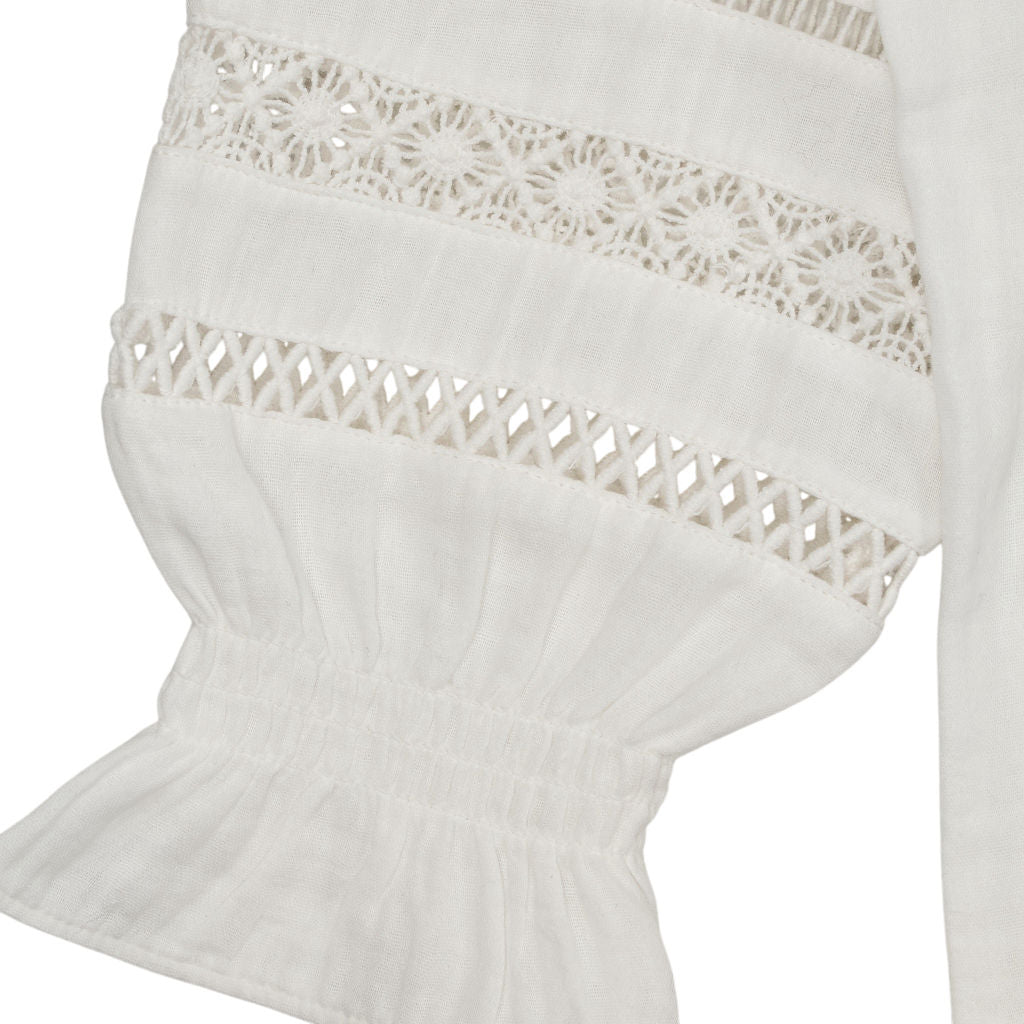 Wyse White Harper Blouse