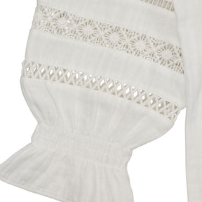 Wyse White Harper Blouse