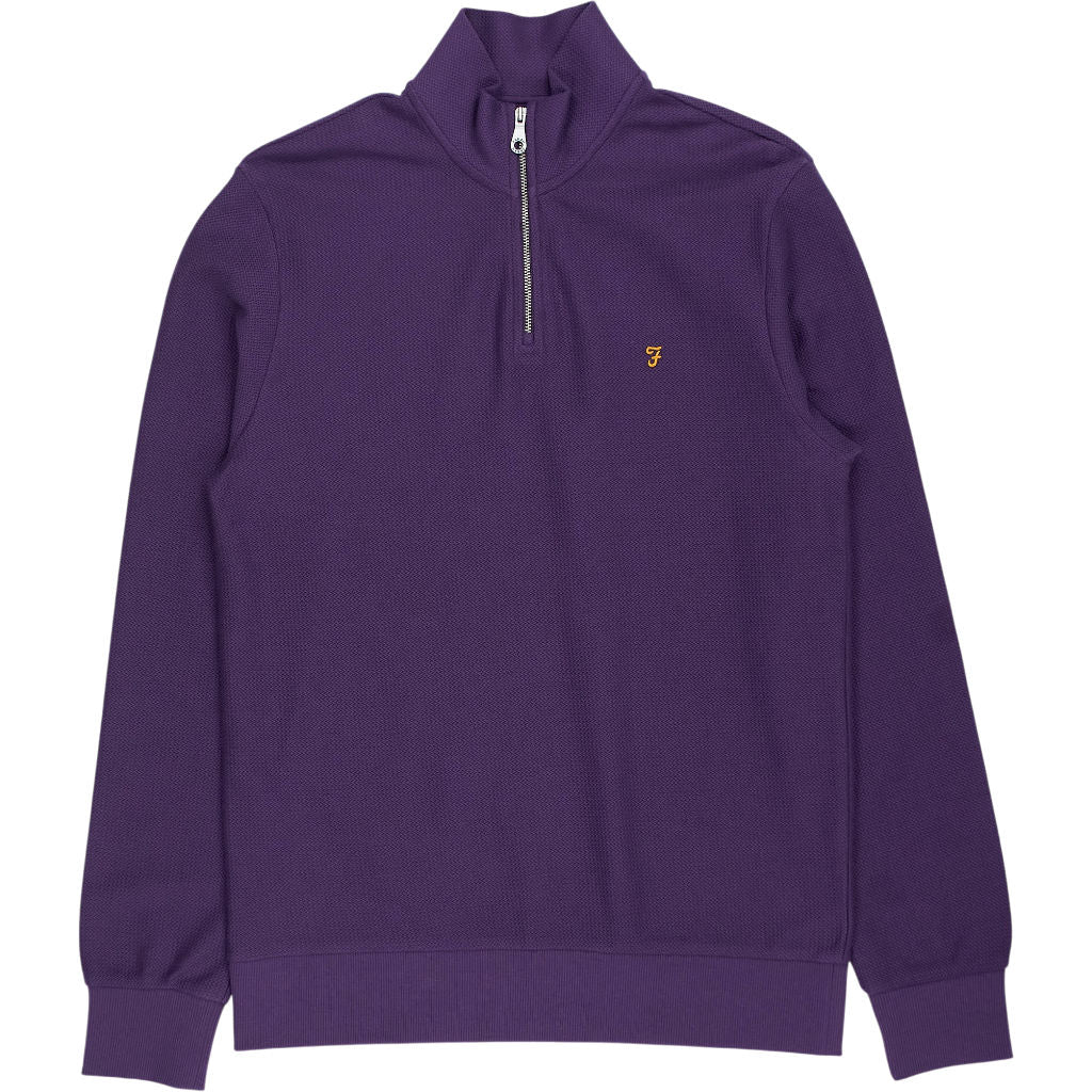 Farah Deep Purple Conrad 1/4 Zip Jumper