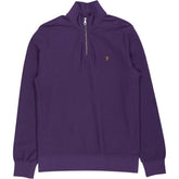Farah Deep Purple Conrad 1/4 Zip Jumper