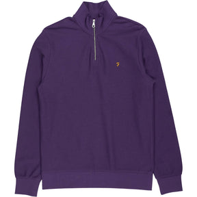 Farah Deep Purple Conrad 1/4 Zip Jumper
