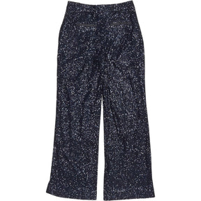 WYSE Blue Black Julienne Sequin Trousers