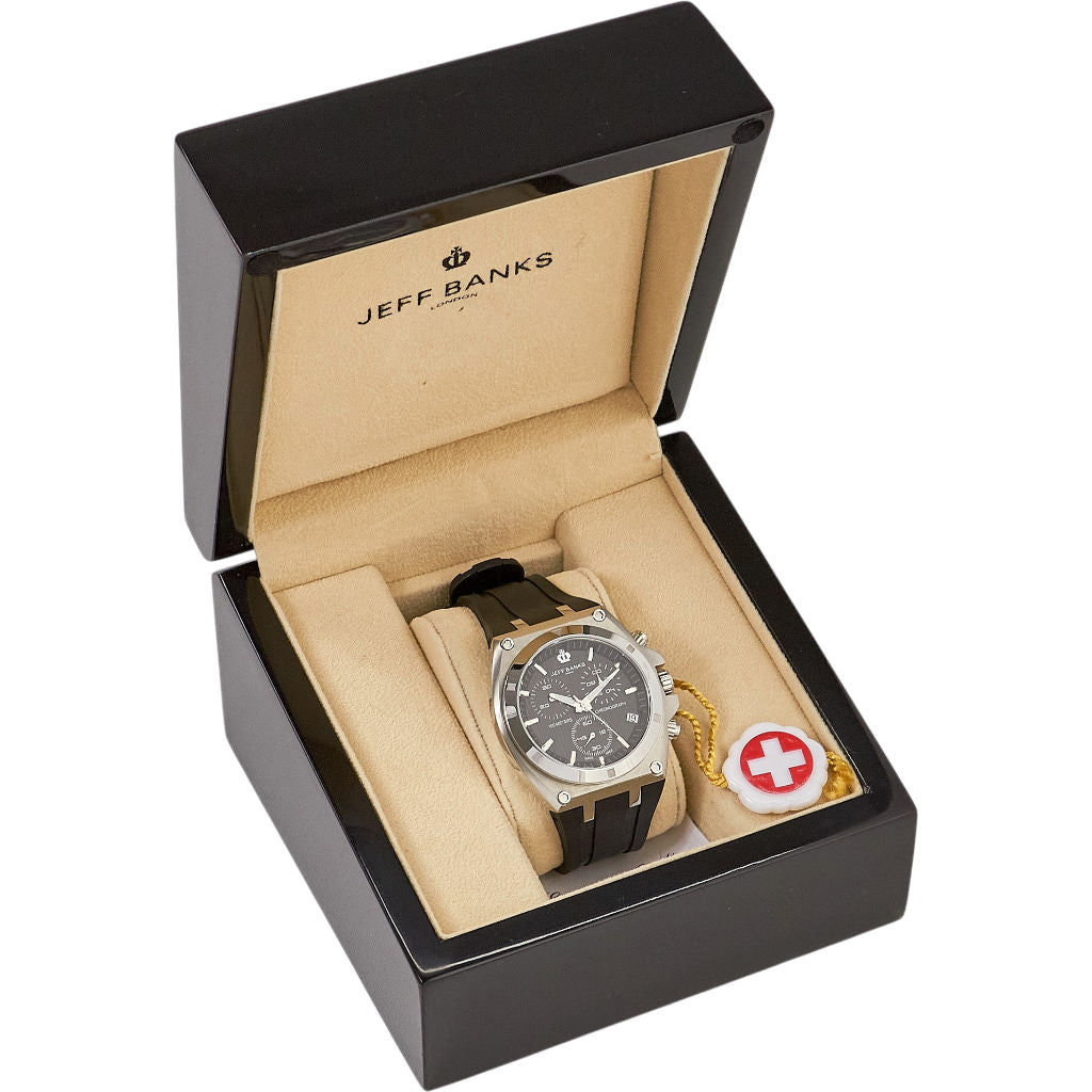Jeff Banks Black Goodwood Watch