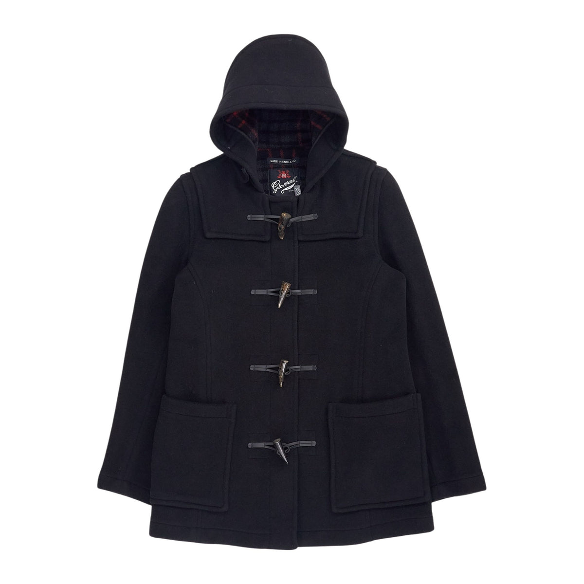 Gloverall Black Wool Duffle Coat