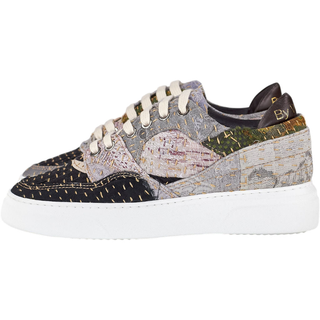 By Walid Multicoloured Silk Kimono Trainers