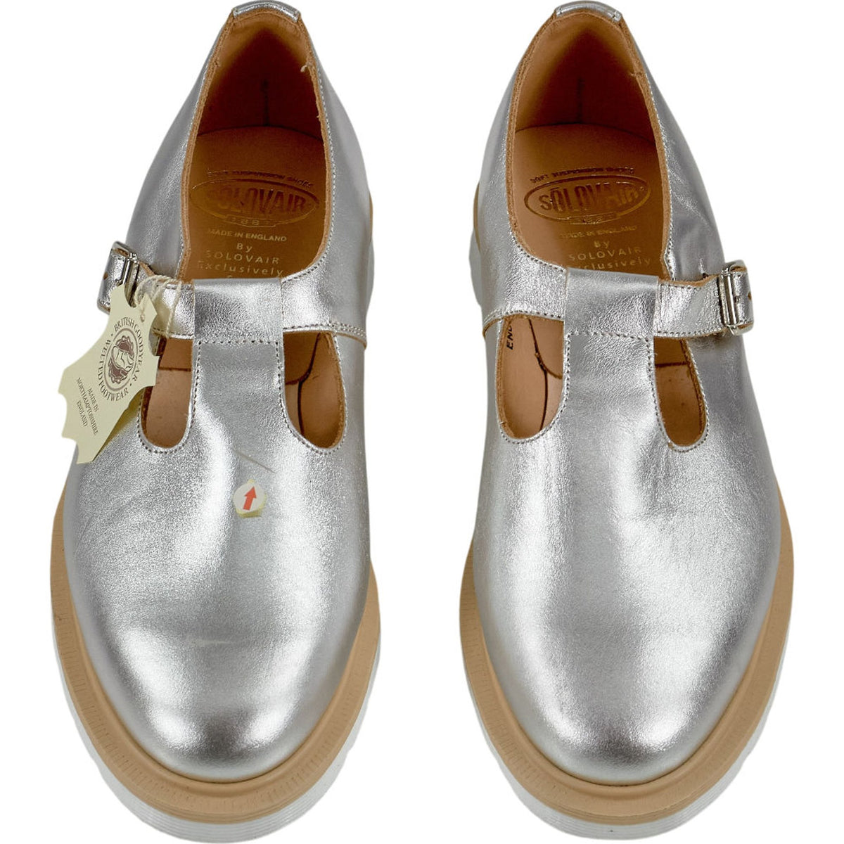 YMC Solovair Silver Leather Buckle Shoes