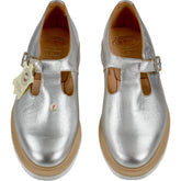YMC Solovair Silver Leather Buckle Shoes