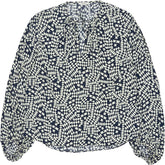 Hush Black Cream Geometric Blouse
