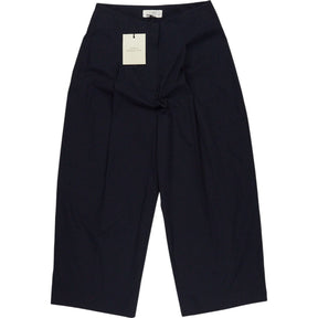 Studio Nicholson Navy Volume Pleat Trousers