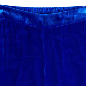NRBY Blue Silk Blend Trousers